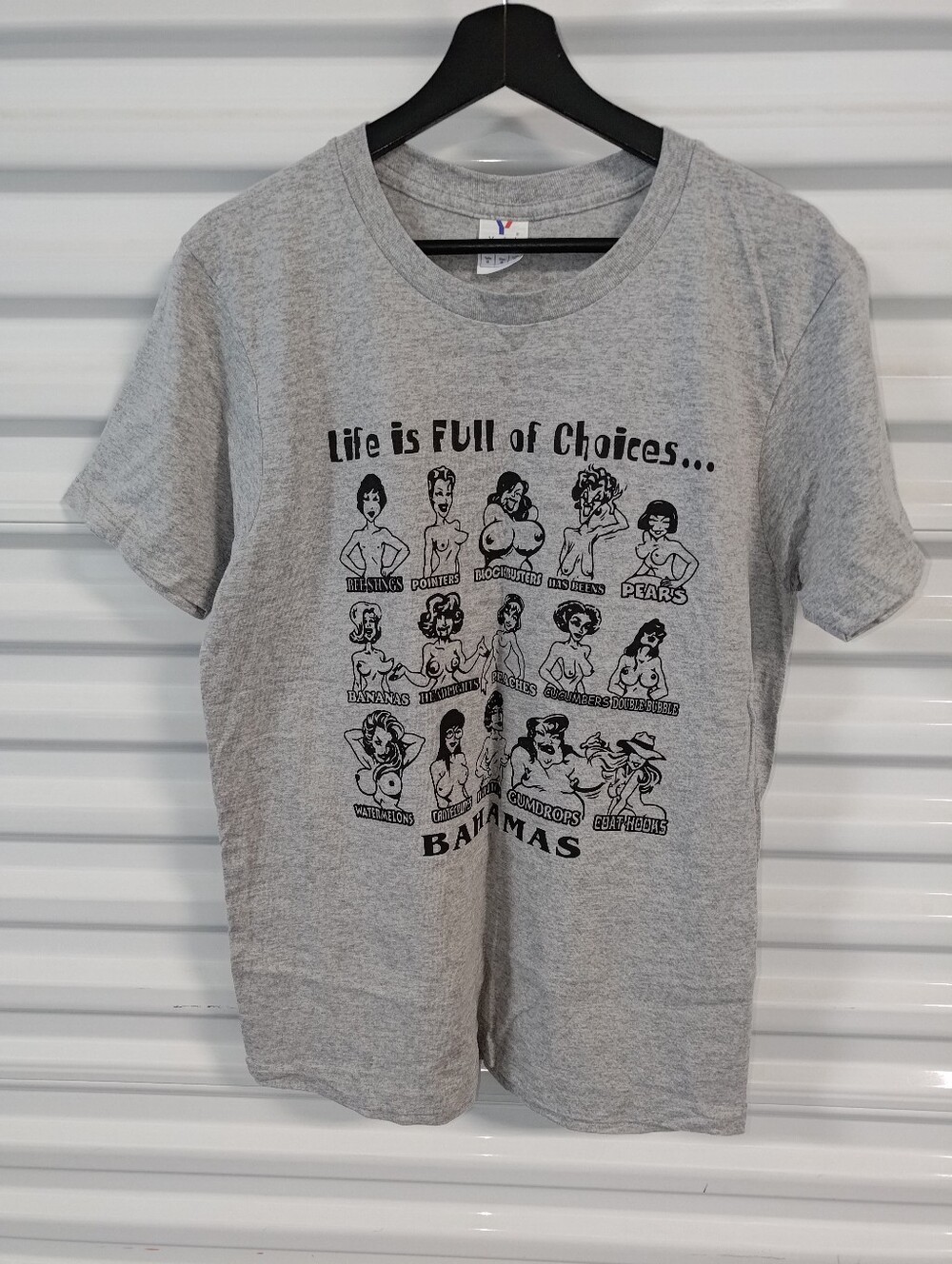 Vintage 90's Life Is Full Of Choices Bahamas Boobs Short Sleeve T-shirt M